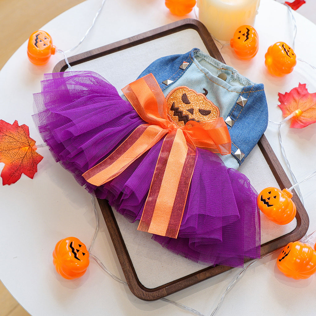 Halloween Pet Dress and Costume Set for Dogs and Cats