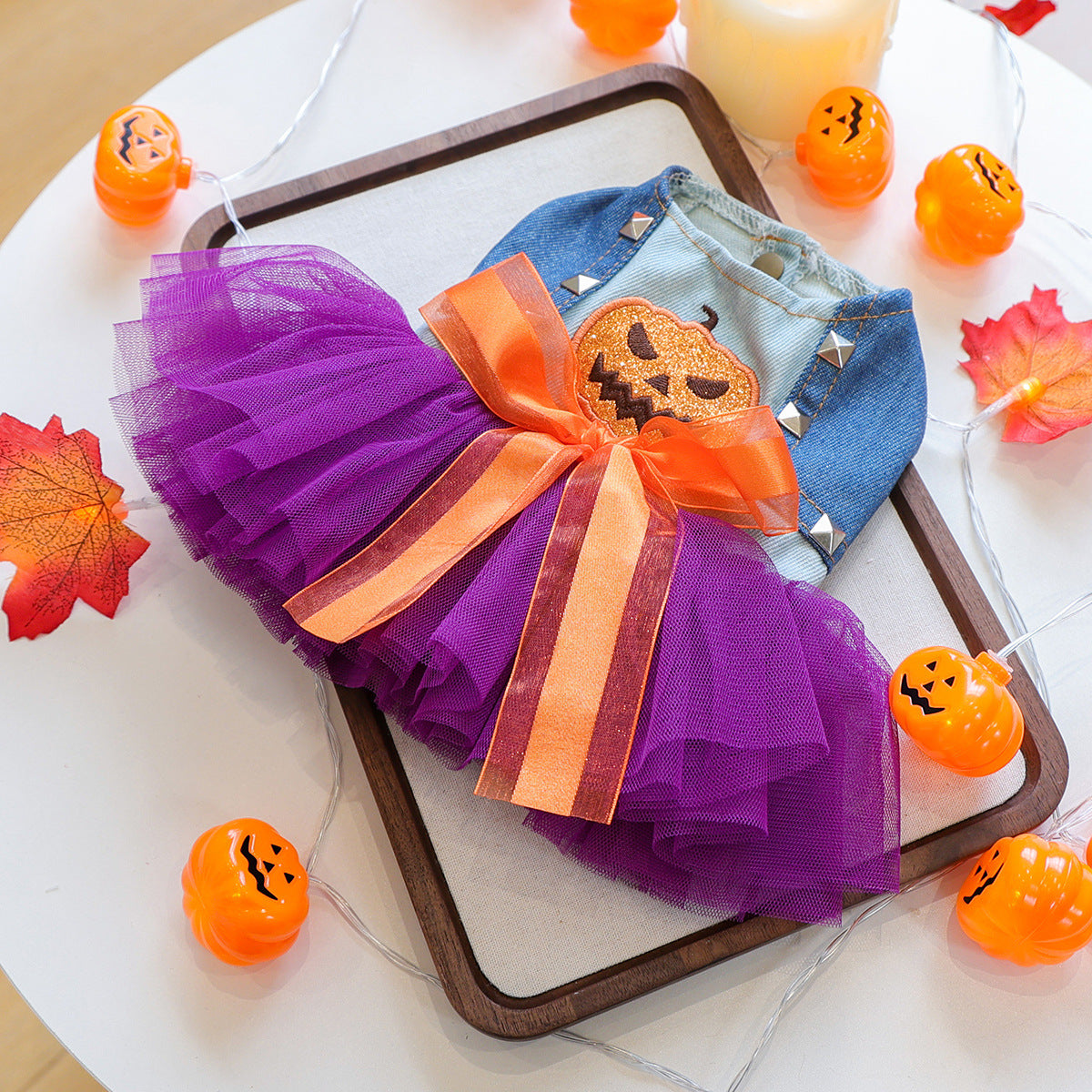 Halloween Pet Dress and Costume Set for Dogs and Cats