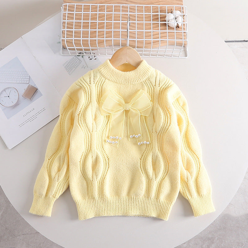 Girls' Cable Knit Pullover Sweater - Cozy Everyday Style