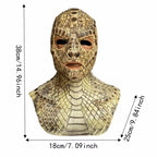 Lizard Man Basilisk Mask – Realistic Scaled Full Face Latex Reptile Headpiece, Unisex Adult Horror Costume