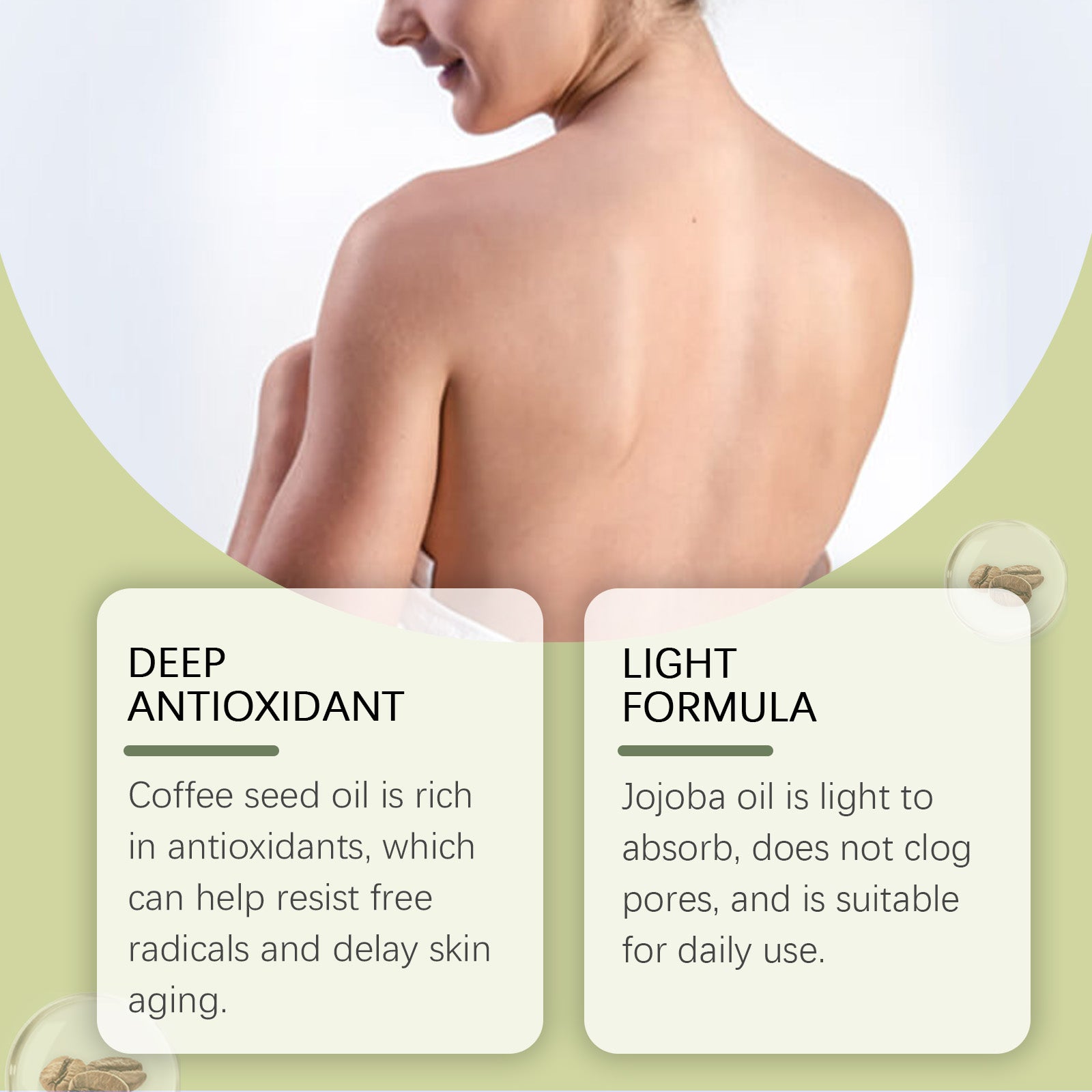 West&Month Coffee Seed Essential Oil, Gentle Moisturizing Skin Care Multi-Effect Essence Oil Nourishes Massage Oil