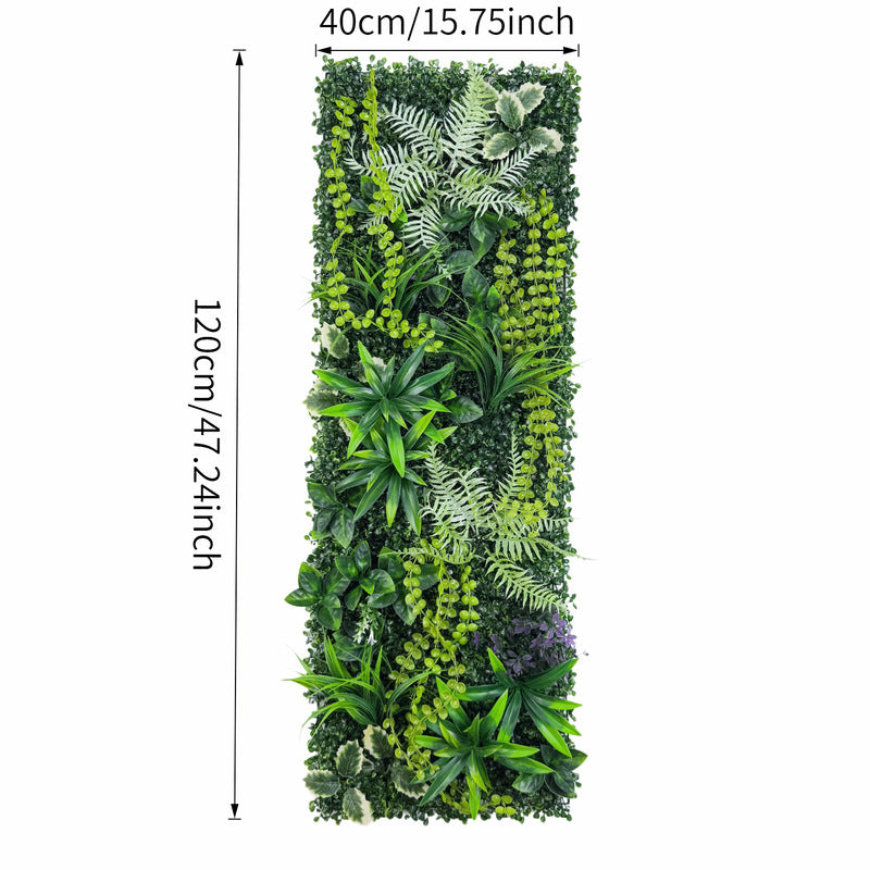 40×120cm Artificial Green Wall Panel – Faux Plant Grass Mat for Door, Background Wall, Party & Home Decor