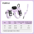 Escape-Proof Reflective Cat Harness with AirTag Holder