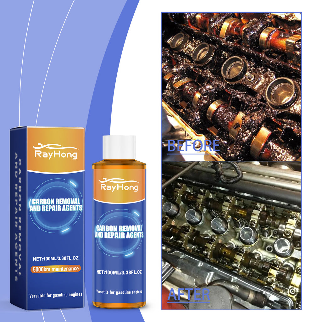 Rayhong Engine Carbon Removal Repair Agent, Engine Anti-Wear Protection Carbon Removal Noise Reduction Oil Additive