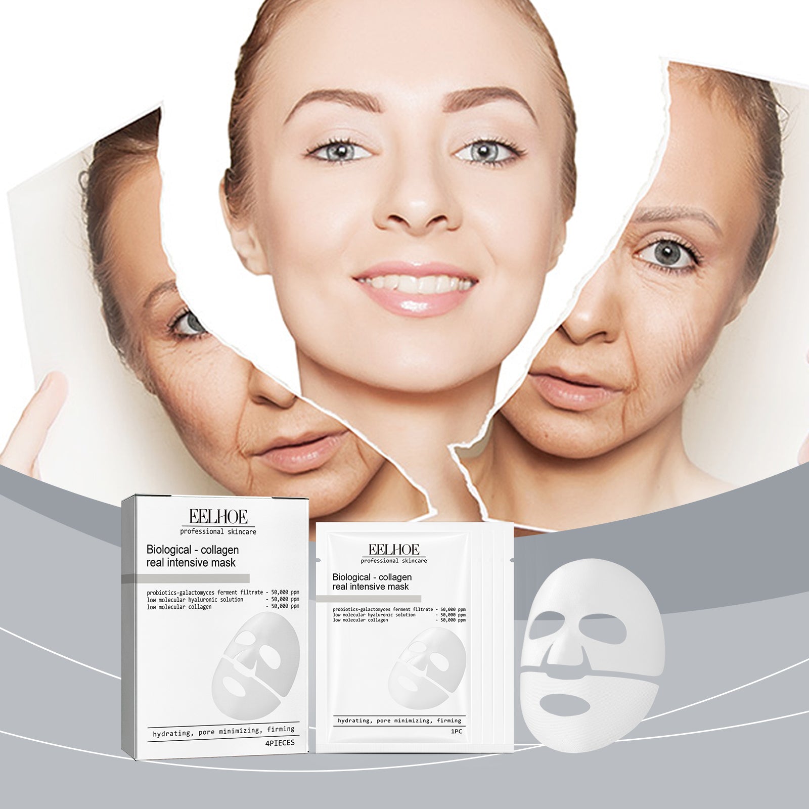 EELHOE Firming Collagen Mask (Box Set) Moisturizing, Hydrating And Firming Three-In-One Mask Nourishes And Smooths The Skin