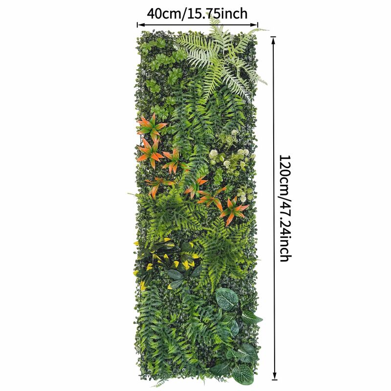 40×120cm Artificial Green Wall Panel – Faux Plant Grass Mat for Door, Background Wall, Party & Home Decor