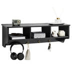 Wall Mount Cubby Organizer Hooks Entryway Storage Shelf