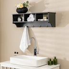 Wall Mount Cubby Organizer Hooks Entryway Storage Shelf