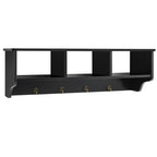 Wall Mount Cubby Organizer Hooks Entryway Storage Shelf