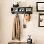 Wall Mount Cubby Organizer Hooks Entryway Storage Shelf