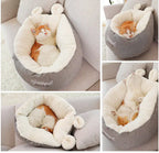 Dog Sleeping Bag Bed for Puppies and Small Dogs, Cotton-Filled