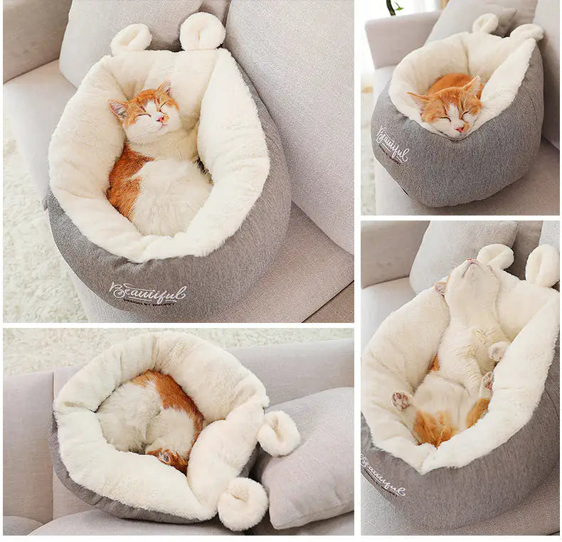 Dog Sleeping Bag Bed for Puppies and Small Dogs, Cotton-Filled
