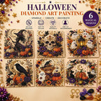 Spooky Ghost Diamond Art Kit, Halloween DIY Wall Decor for Adults & Beginners, Full Drill Gem Painting