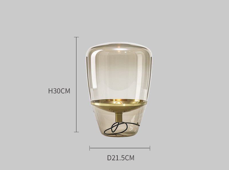 Scandinavian Glass Table Lamp