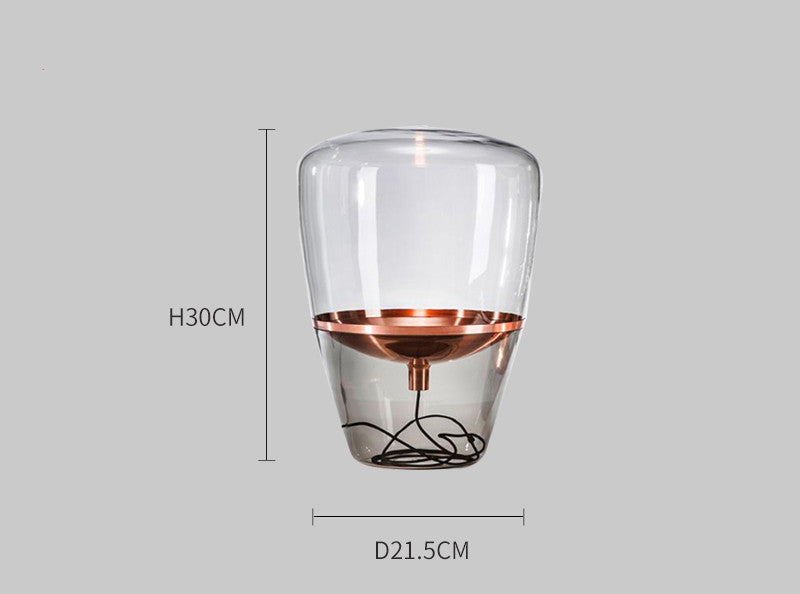 Scandinavian Glass Table Lamp