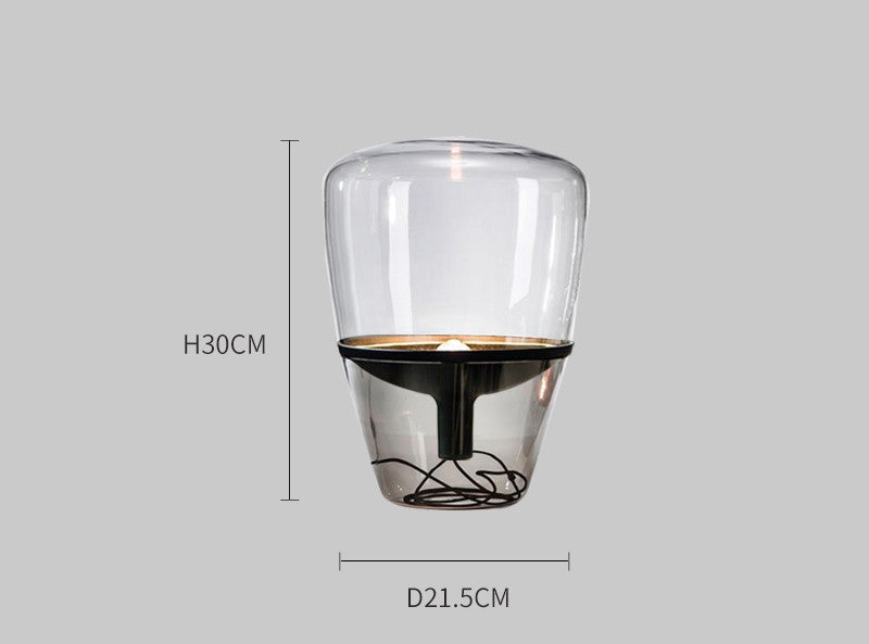 Scandinavian Glass Table Lamp