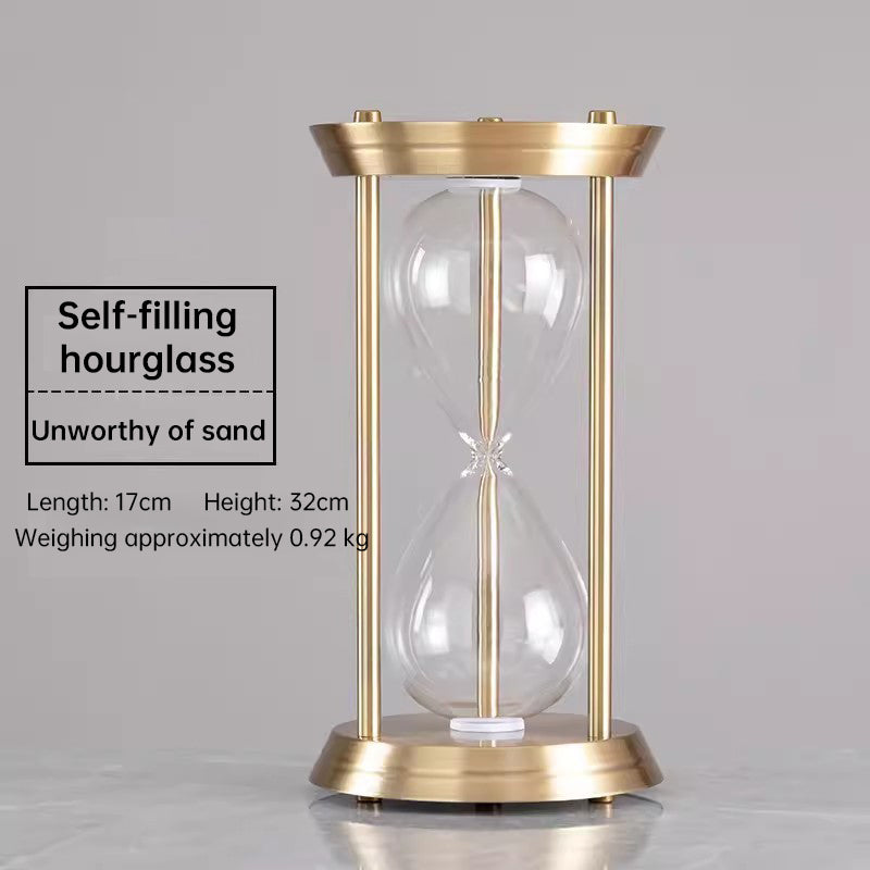 Vintage Metal Hourglass Bottle Sand Clock – Retro Creative Desk Decor for Office, Study & Bedroom