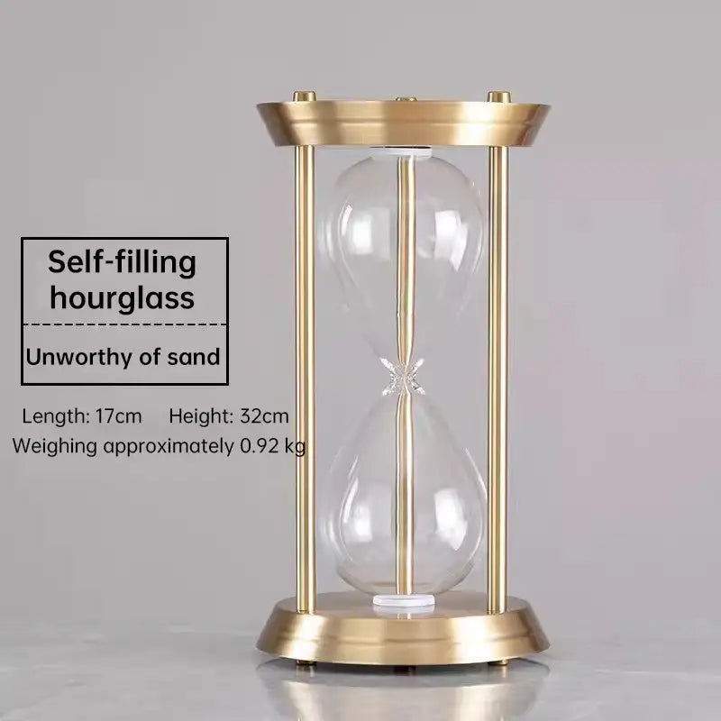 Vintage Metal Hourglass Sand Timer for Desk and Home Decor