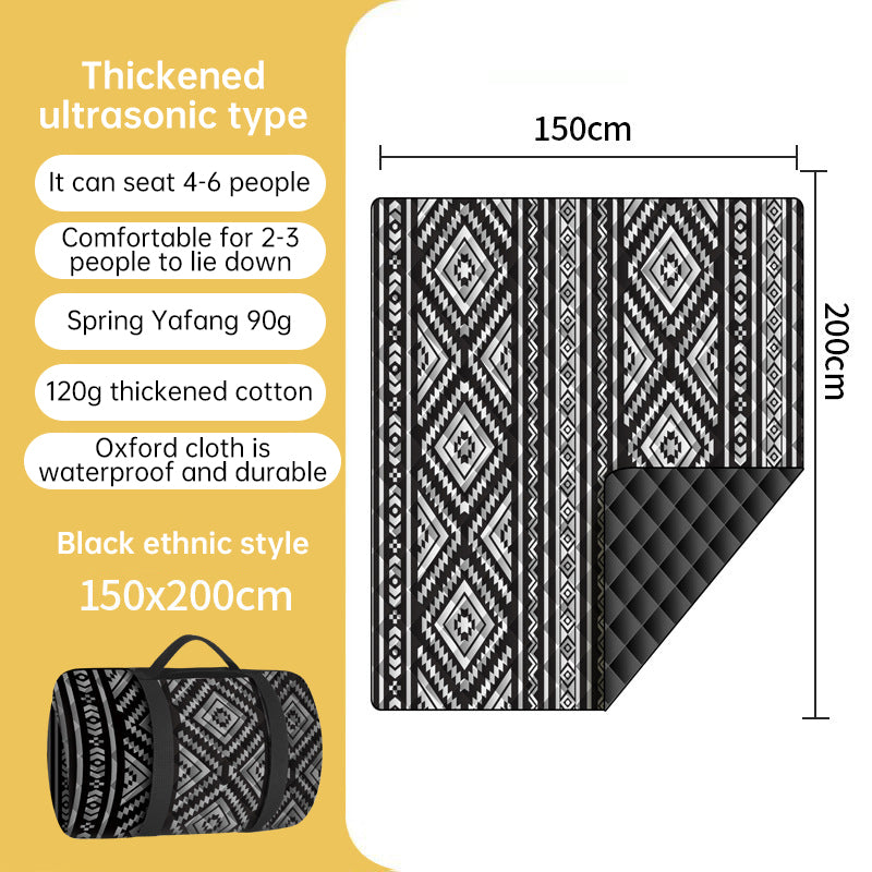 Portable Waterproof & Sandproof Picnic Blanket, Compact Outdoor Mat for Beach, Camping, Hiking, Travel