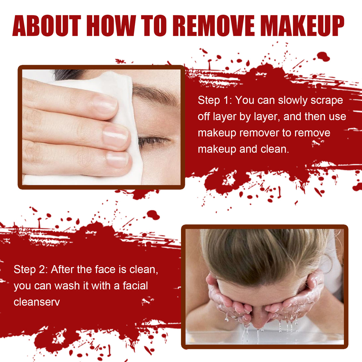 Halloween Special Effects Makeup Kit with Scar Wax and Fake Blood