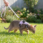Escape-Proof Reflective Cat Harness with AirTag Holder