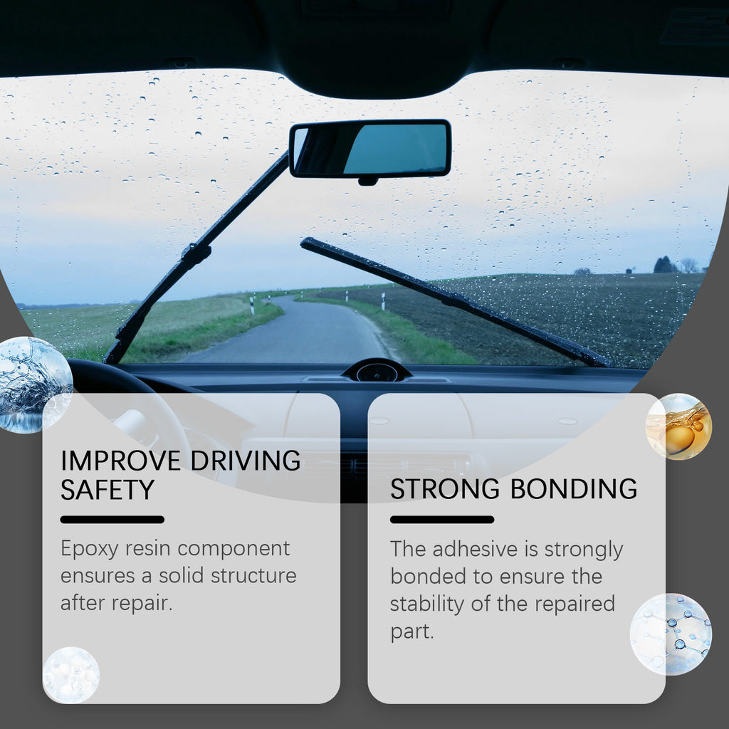 Automotive Windshield Crack Care Solution Automotive Glass Care Tool Crack Glass Adhesive Solution