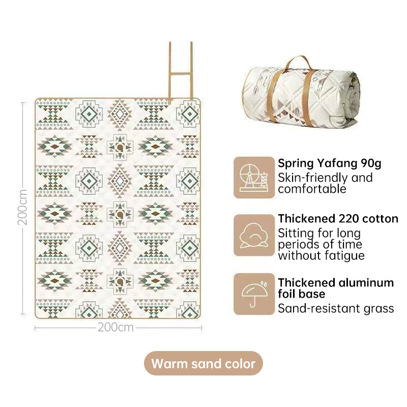 Portable Waterproof & Sandproof Picnic Blanket, Compact Outdoor Mat for Beach, Camping, Hiking, Travel