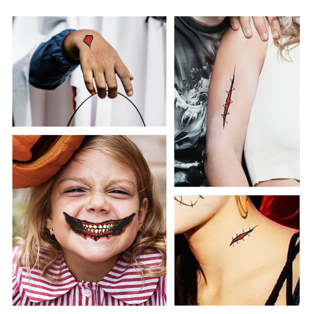 Halloween Horror Temporary Mouth Tattoo Stickers