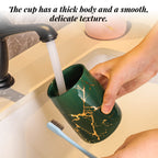 Luxury Couple’s Ceramic Cup Set – High-End Bathroom Tumblers