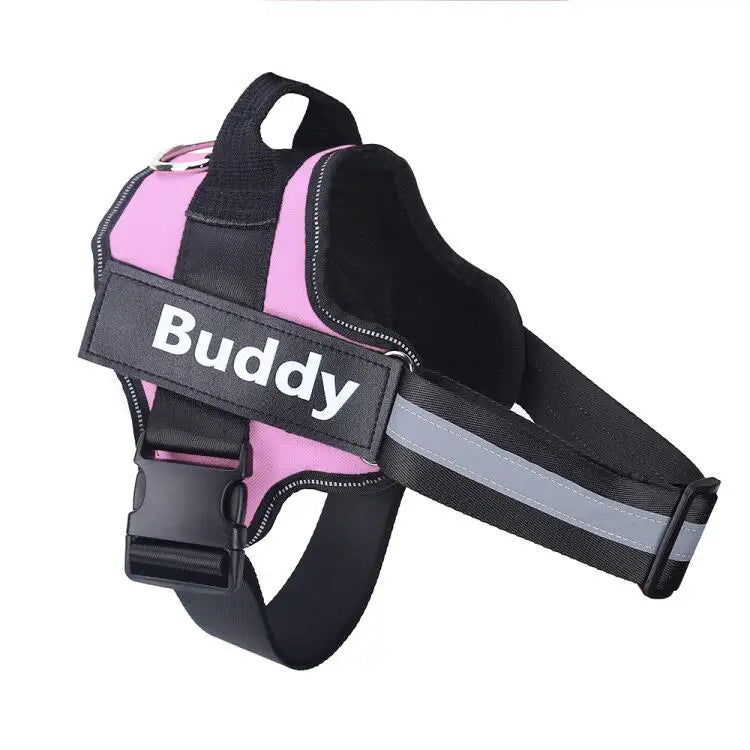 Personalized No-Pull Reflective Dog Harness with Custom Patch