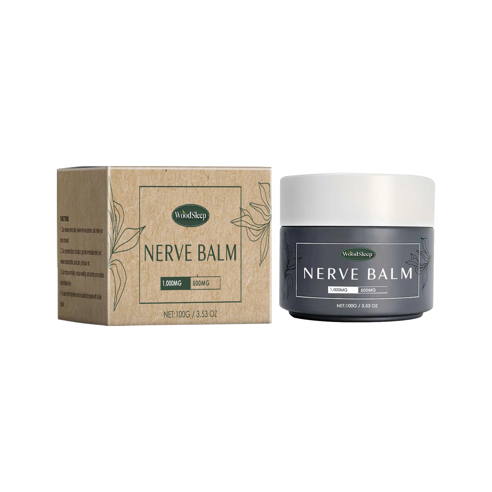 WoodSleep Nerve Balm, Gentle And Soothing Massage Apply Knee And Wrist Body Treatment Relief Balm