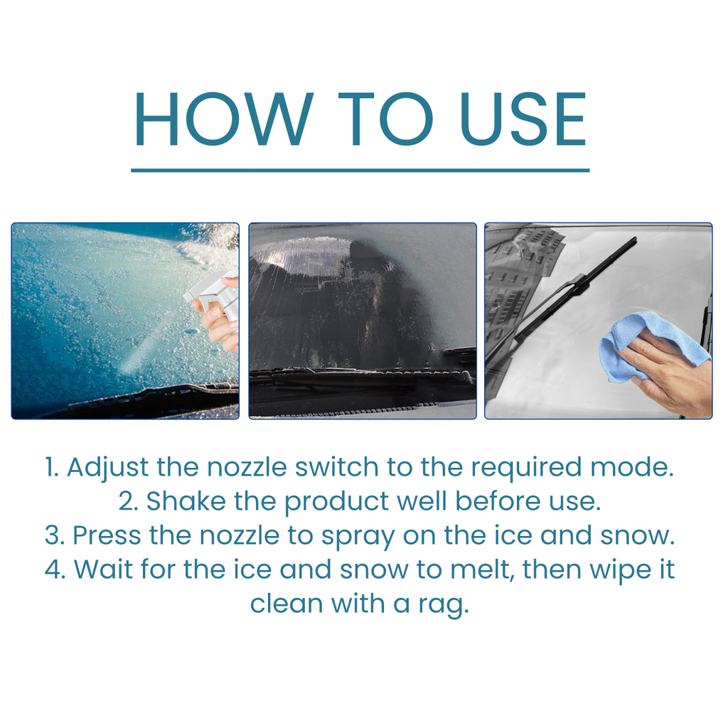 Rayhong Snow Defrosting Agent, Car Windshield Windows Fast And Powerful Defrosting Defogging Deicing And Snow-melting Cleaning Agent