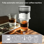 Mini Electric Coffee Grinder & Brewer – Automatic Drip Coffee Maker with Stirring Cup