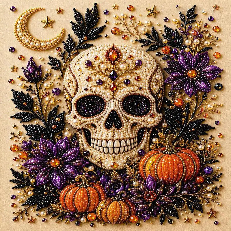 DIY Ghost Diamond Painting Kit for Halloween Wall Decor