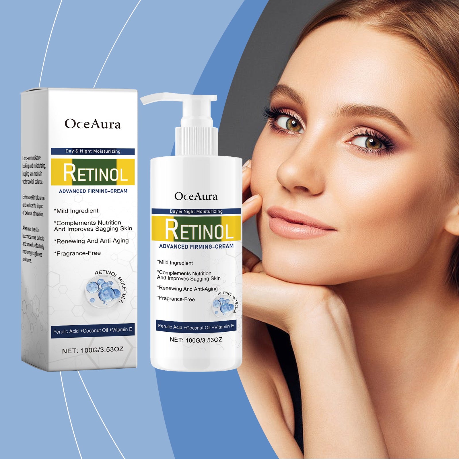 OceAura Firming Light Line Cream Reduces Fine Lines, Moisturizes Skin, Rejuvenates Skin, And Balances Skin Tone Body Lotion