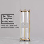 Vintage Metal Hourglass Sand Timer for Desk and Home Decor