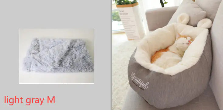 Dog Sleeping Bag Bed for Puppies and Small Dogs, Cotton-Filled