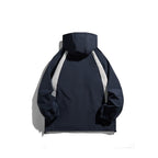 Men's Hooded Windbreaker Jacket - Color-Blocked Outdoor Jacket