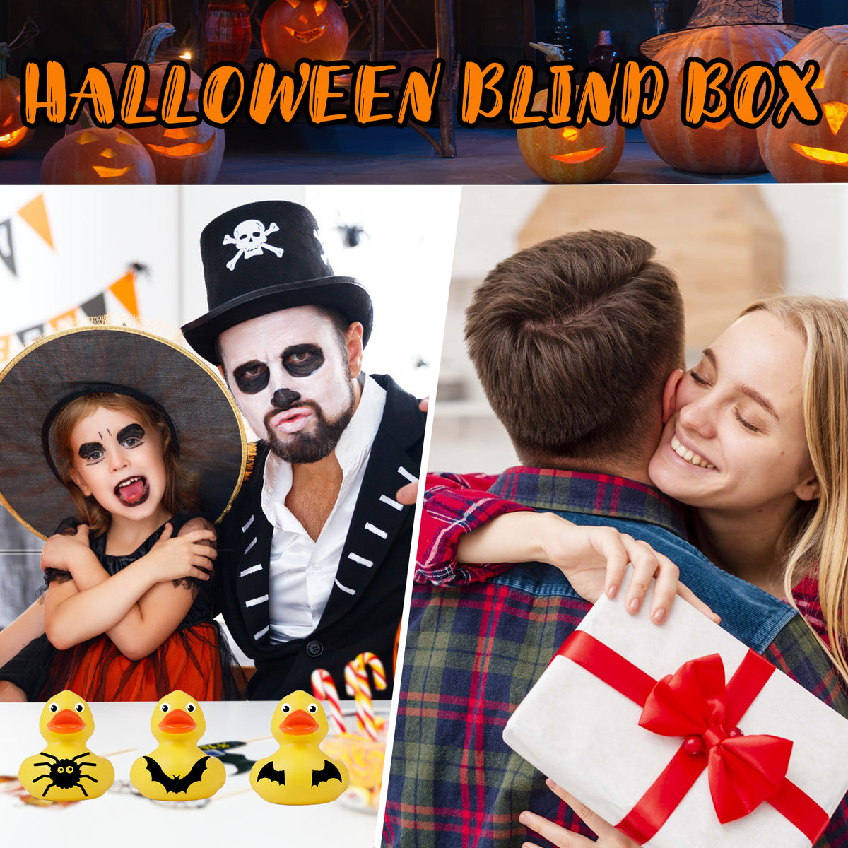 Halloween Duck Blind Box, 24-Grid Countdown Surprise Set