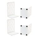 3D Cube Bookends 2-Pack – Geometric Metal Book Ends by Geomod