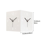Nordic Dual-Glow Silent LED Corner Wall Clock, Modern Minimalist Decor