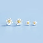S925 Sterling Silver Daisy Stud Earrings for Women