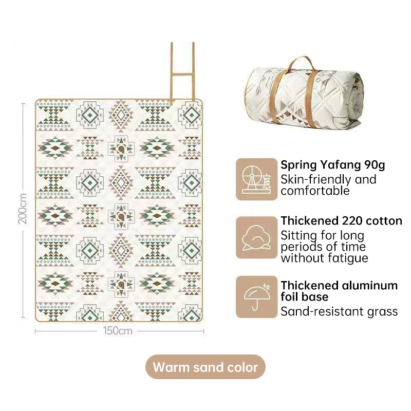 Portable Waterproof & Sandproof Picnic Blanket, Compact Outdoor Mat for Beach, Camping, Hiking, Travel