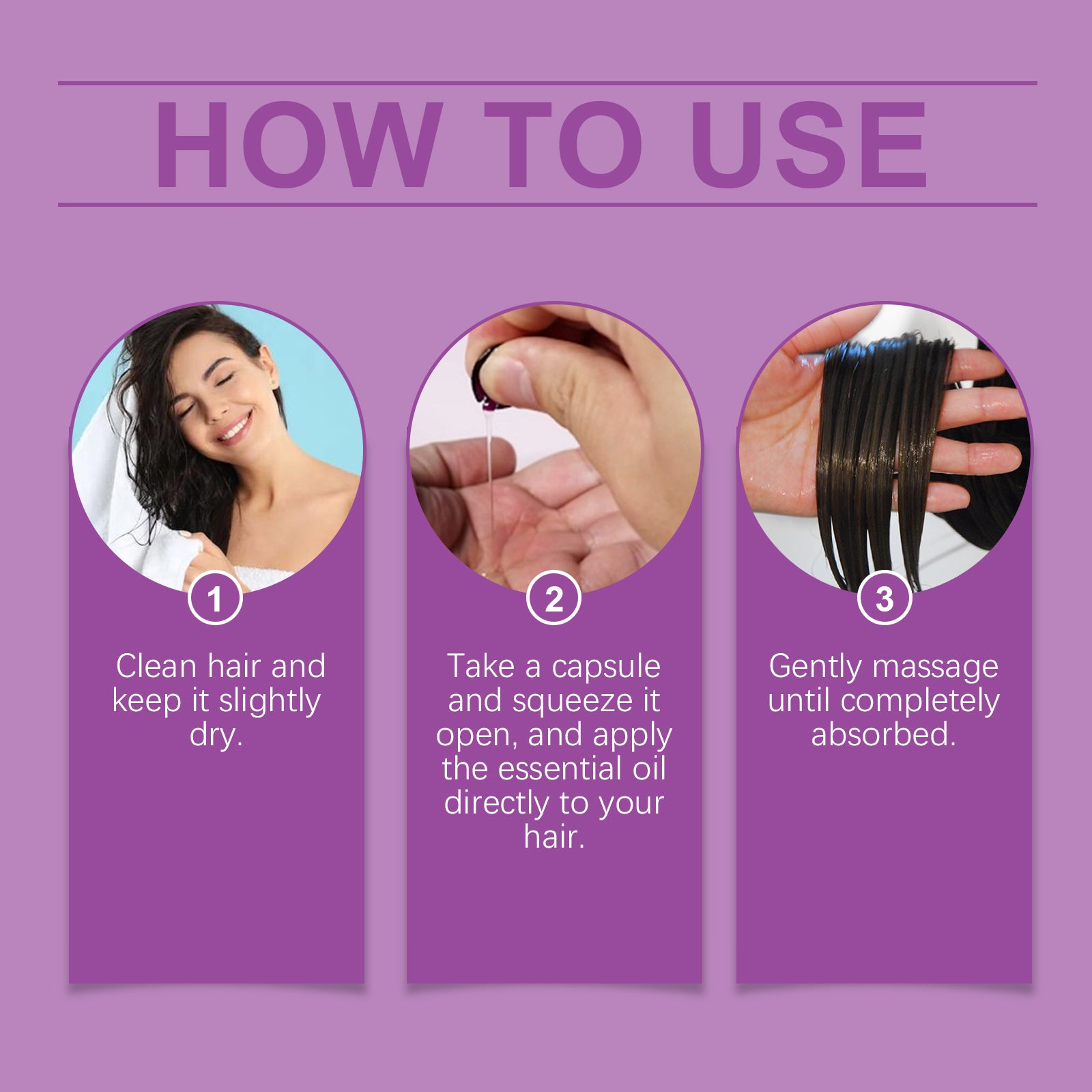 EELHOE Hair Essential Oil Treatment Capsule Scalp Massage Nutrition Moisturizing Hair Repair Supple Care Essential Oil