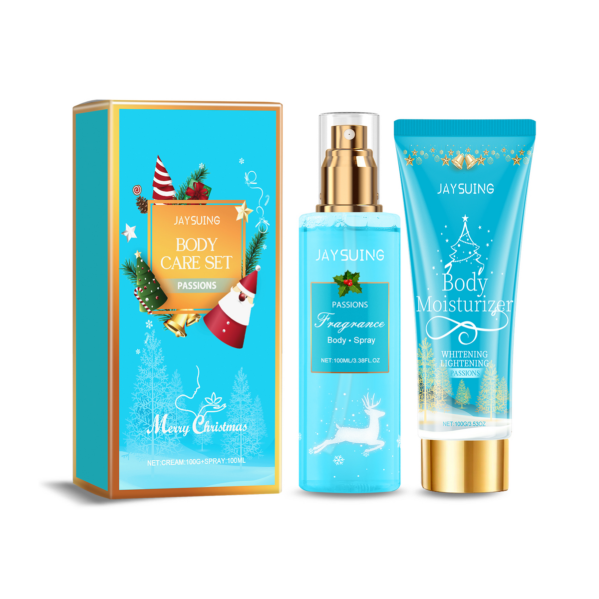 Christmas Fragrance Body Care Set: Body Spray and Body Lotion