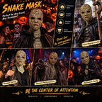 Lizard Man Basilisk Mask – Realistic Scaled Full Face Latex Reptile Headpiece, Unisex Adult Horror Costume