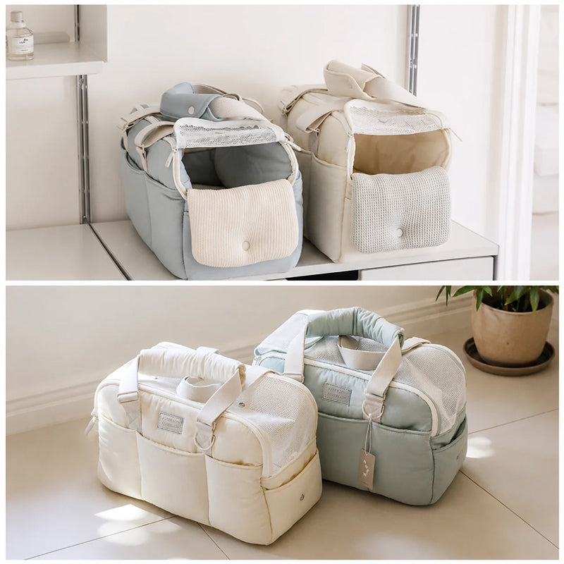 Winter Warm Cat Carrier | Large Capacity Breathable Shoulder Pet Bag for Cold Weather Travel