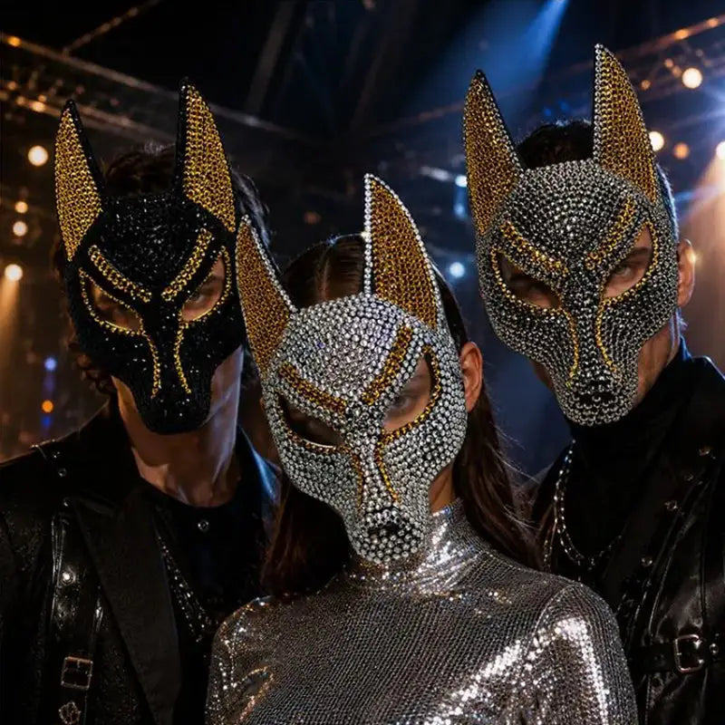 Anubis-Inspired Full-Face Mask for Halloween and Masquerade