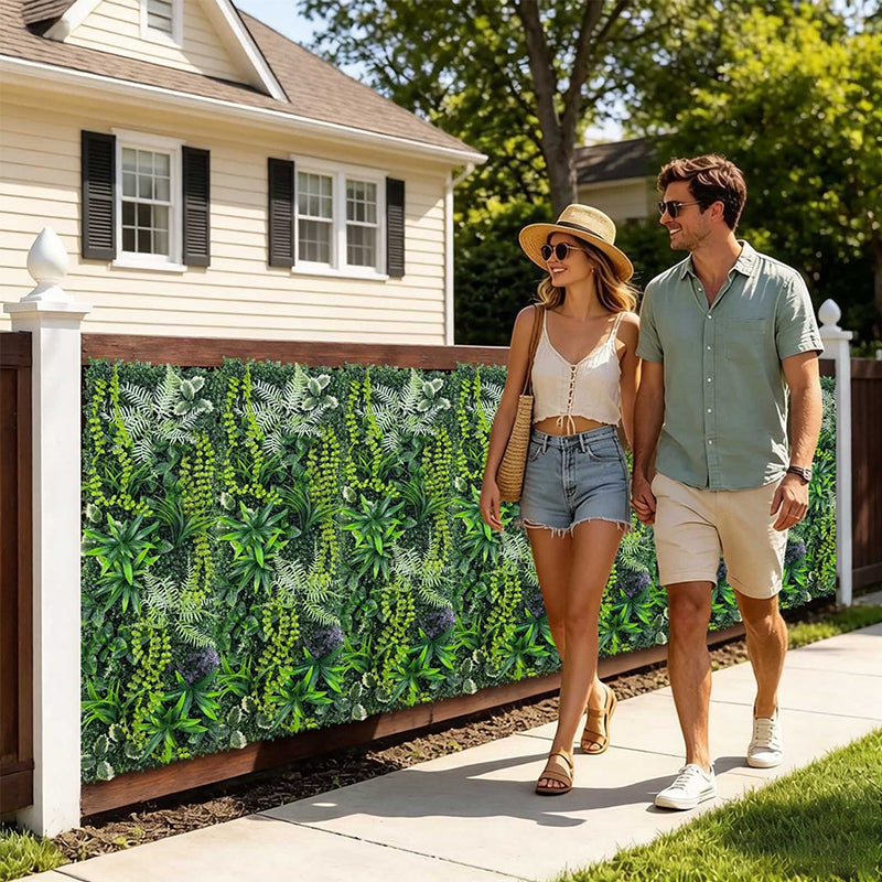 40×120cm Artificial Green Wall Panel – Faux Plant Grass Mat for Door, Background Wall, Party & Home Decor