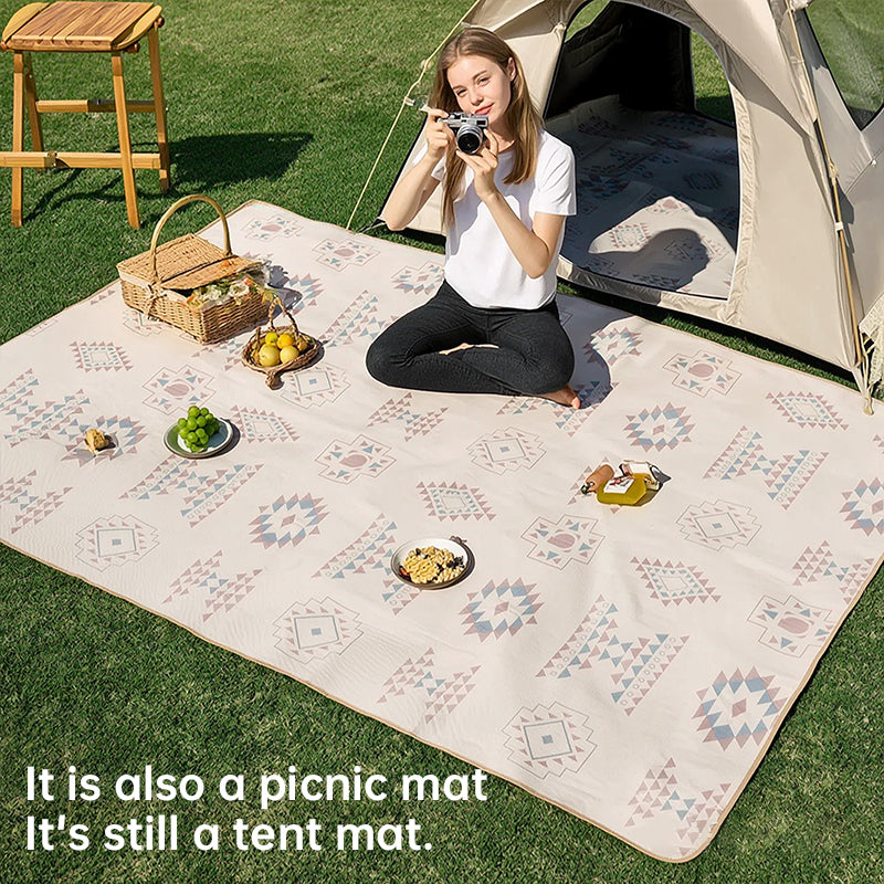 Portable Waterproof & Sandproof Picnic Blanket, Compact Outdoor Mat for Beach, Camping, Hiking, Travel